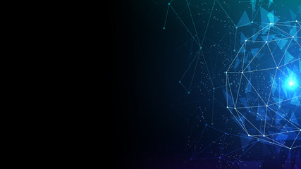 background abstract polygon data technology communication vector design illustration