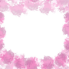 Abstract watercolor frame with a copy space.Vector Illustration.