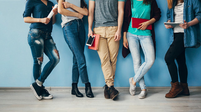 Diversity students friends using digital devices. Concept. Concepts about friendship,lifestyle,unity,business and teamwork.