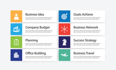 Modern Business Infographic Icon Set