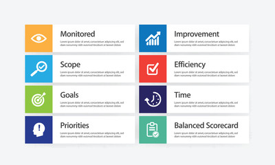 Performance Management Infographic Icon Set