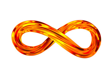 infinity sign on white background. Isolated 3D illustration