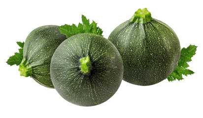 Fresh pumpkin with leafs isolated on white background