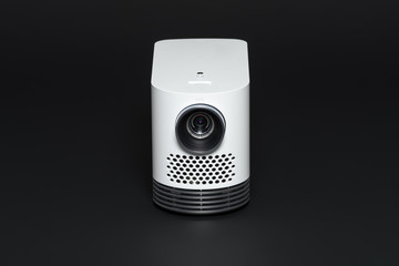 Stylish mini home cinema LED projector, lightweight tech gadget