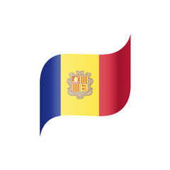 Obraz premium Andora flag, vector illustration