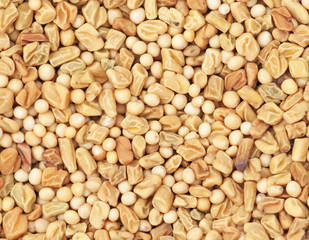 Mustard and Fenugreek Seeds for a food and drink concept.