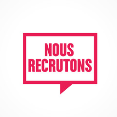 nous recrutons