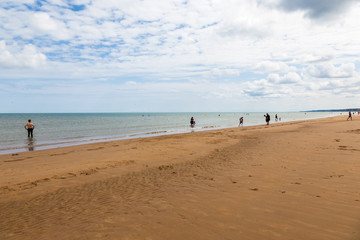 Omaha beach at Saint Laurent sur mer, one of the sites of the allied invasion on the beaches of Normandy, France.