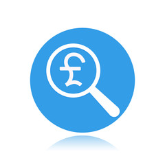 Pound Icon Magnifying Glass