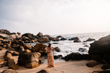 Happy young women on the beach