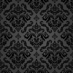 Orient vector classic pattern. Seamless abstract background with vintage elements. Orient dark background