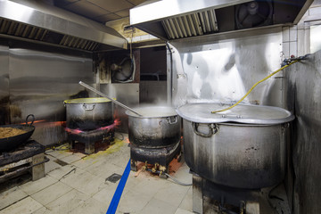 A Real Grungy Dirty Restaurant Industrial & Commercial Kitchen equipment