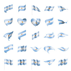 Argentina flag, vector illustration