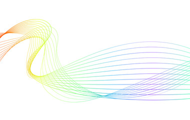 rainbow color abstract wave background template