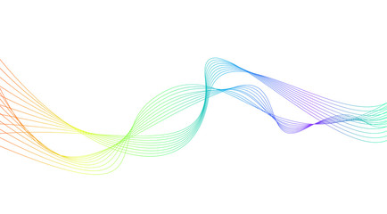 rainbow color abstract wave background template