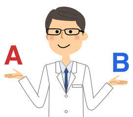 白衣の男性　比較