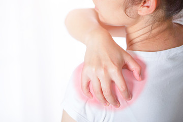 Women Shoulder pain.