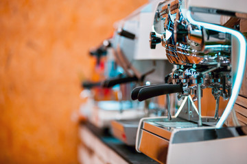 Coffee machines in restaurant