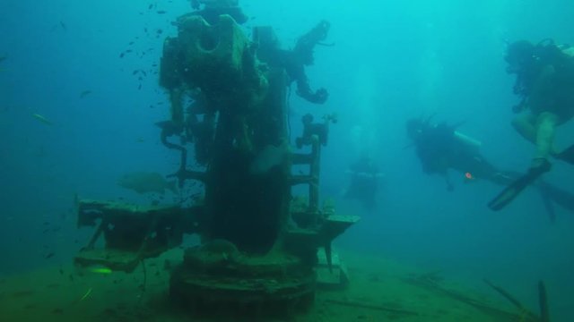 shipwreck htmc sattakut, thailand