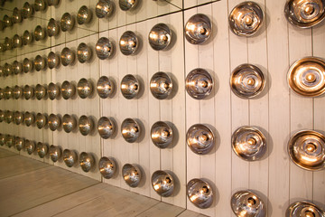 background of round lamps on the wall