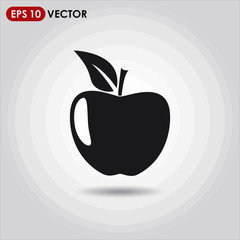 apple single vector icon on light background