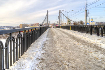Smolensk. Pedestrian bridge across the Don River