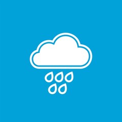 Rain flat vector icon. Cloud flat vector icon	