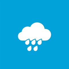 Rain flat vector icon. Cloud flat vector icon	