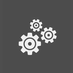 Settings flat vector icon. Gears flat vector icon