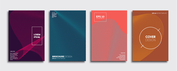 Vector cover designs. Future Poster template. Smartphone modern background set.