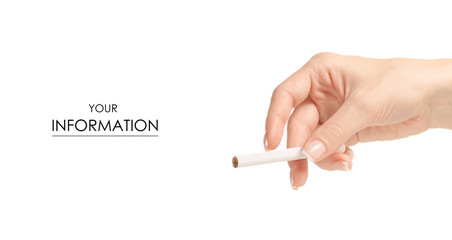 The cigarettes in female hand pattern