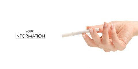 The cigarettes in female hand pattern