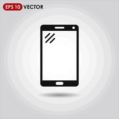 smartphone single vector icon on light background