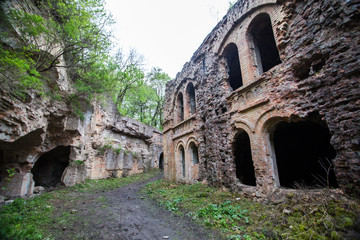 Naklejka premium Ruins of Tarakanivskiy Fort (Fort Dubno, Dubno New Castle) - fortification, architectural monument of 19th century
