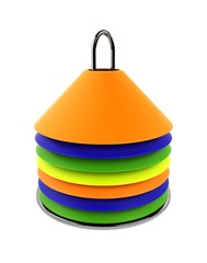 Training Cones 3D Rendering
