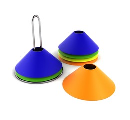 Training Cones 3D Rendering