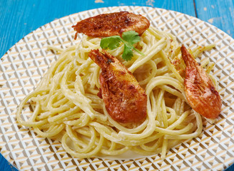 Greek Shrimp Alfredo