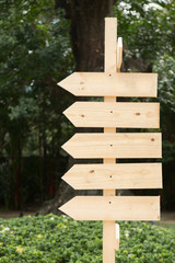 Wooden Sign in Garden