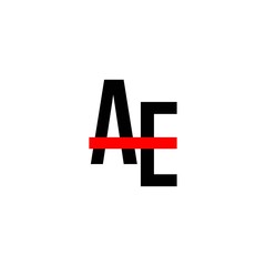 AE Logo Vector Template Design