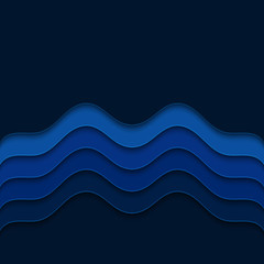Fototapeta premium Blue wavy background. Abstract background with blue waves. 