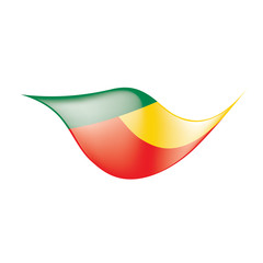 Benin flag, vector illustration