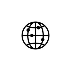Planet Orbit. Flat Vector Icon. Simple black symbol on white background