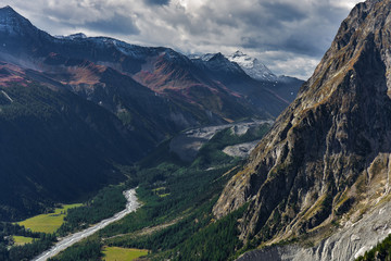 Vista dallo Skyway per il Monte Bianco
