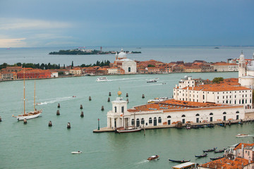 Panoramic aerial cityscape of Venice,Italy