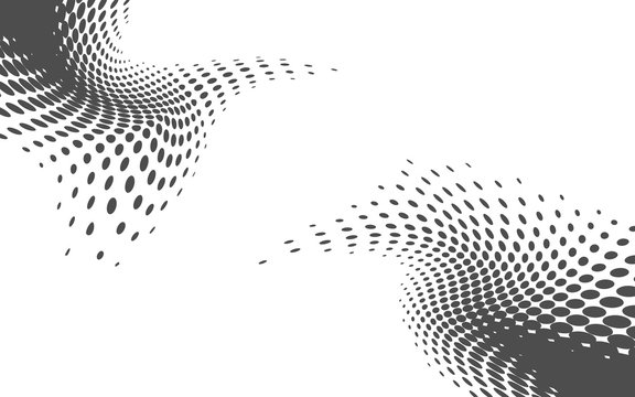 abstract art black kand white background template dotted design