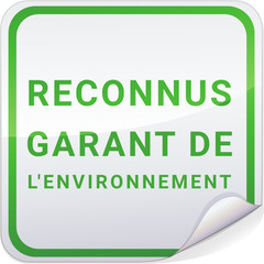 Sticker carré vert RGE (reconnus garant de l'environnement)