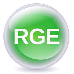 Boule de cristal verte RGE (reconnus garant de l'environnement)