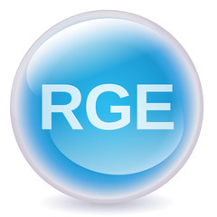Boule de cristal bleu RGE (reconnus garant de l'environnement)
