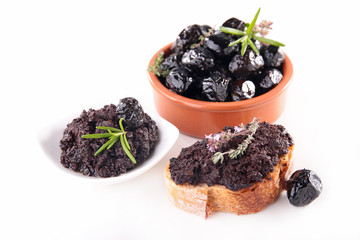 canape with olive tapenade