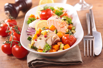 fish and vegetable